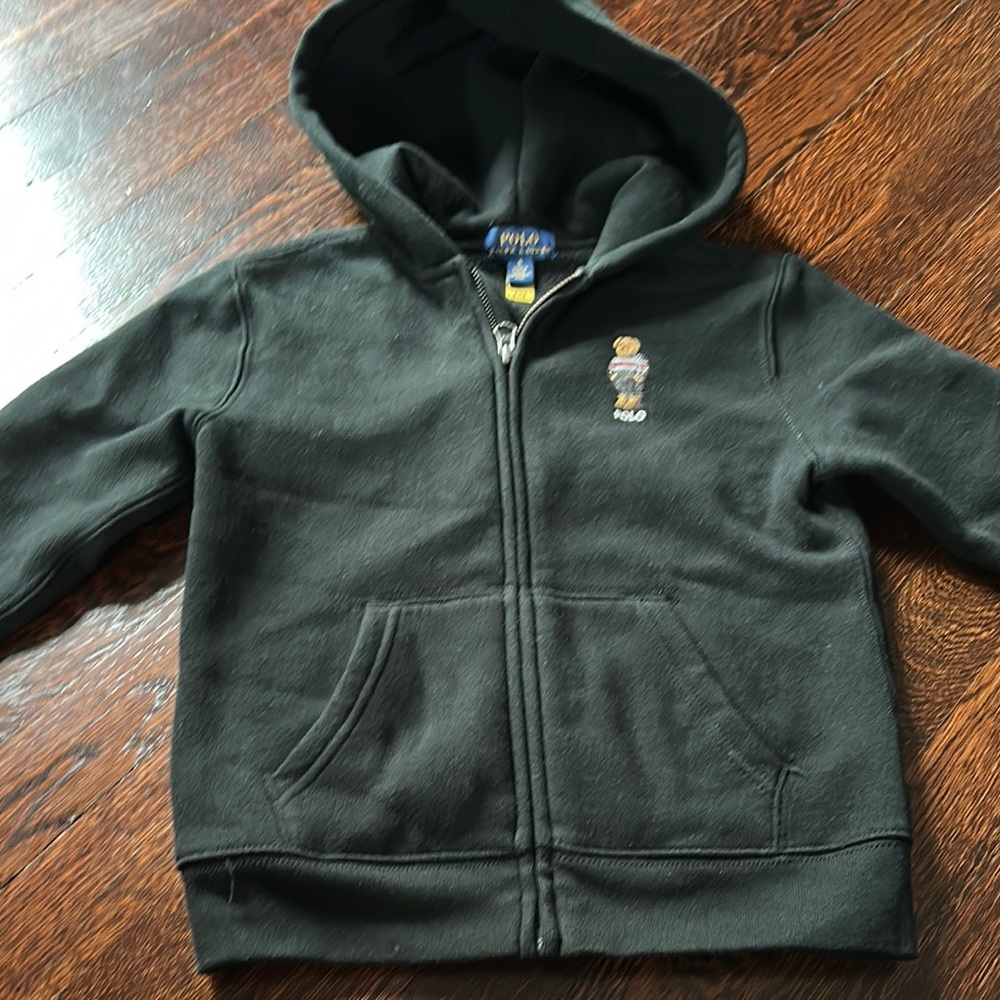 Polo by Ralph Lauren Black Zip-Up Hoodie Sweatshirt